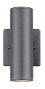Luminaria tipo aplique de exterior, para lámpara base MR16, base GU10. 120V, hasta 50W
