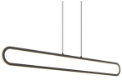 Luminaria decorativa colgante 60" de LED integrado 50W, CCT 27-30-35-40-5000K, 1700lm. Dimeable ELV. Damp Location