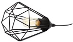 Luminaria decorativa de mesa para lampara base A19, base E27. 230V, hasta 60W. Dry Location