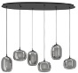 Luminaria decorativa colgante de LED integrado 6 × 3,7 W, CCT 2700‑6500K, 3060lm. Dimeable. Dry Location.