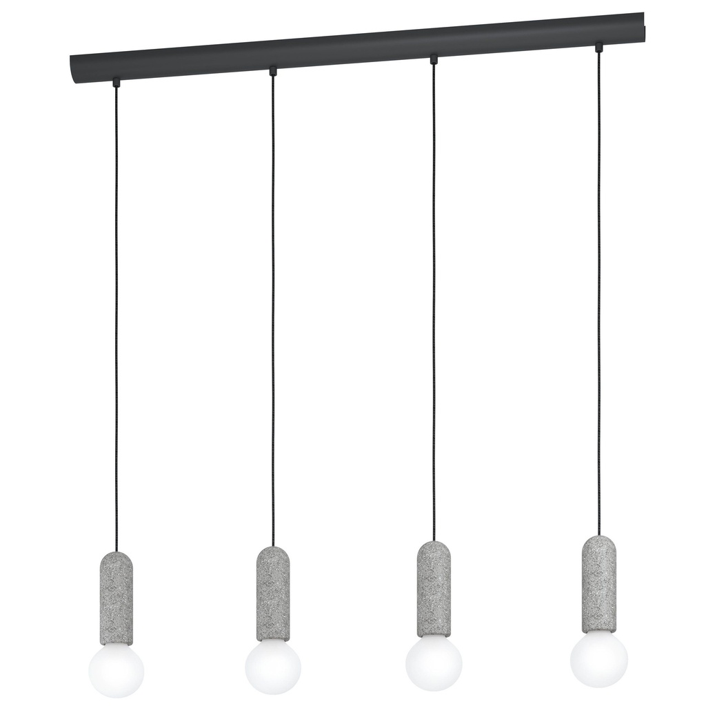 Luminaria decorativa colgante para 4 lamparas base E27