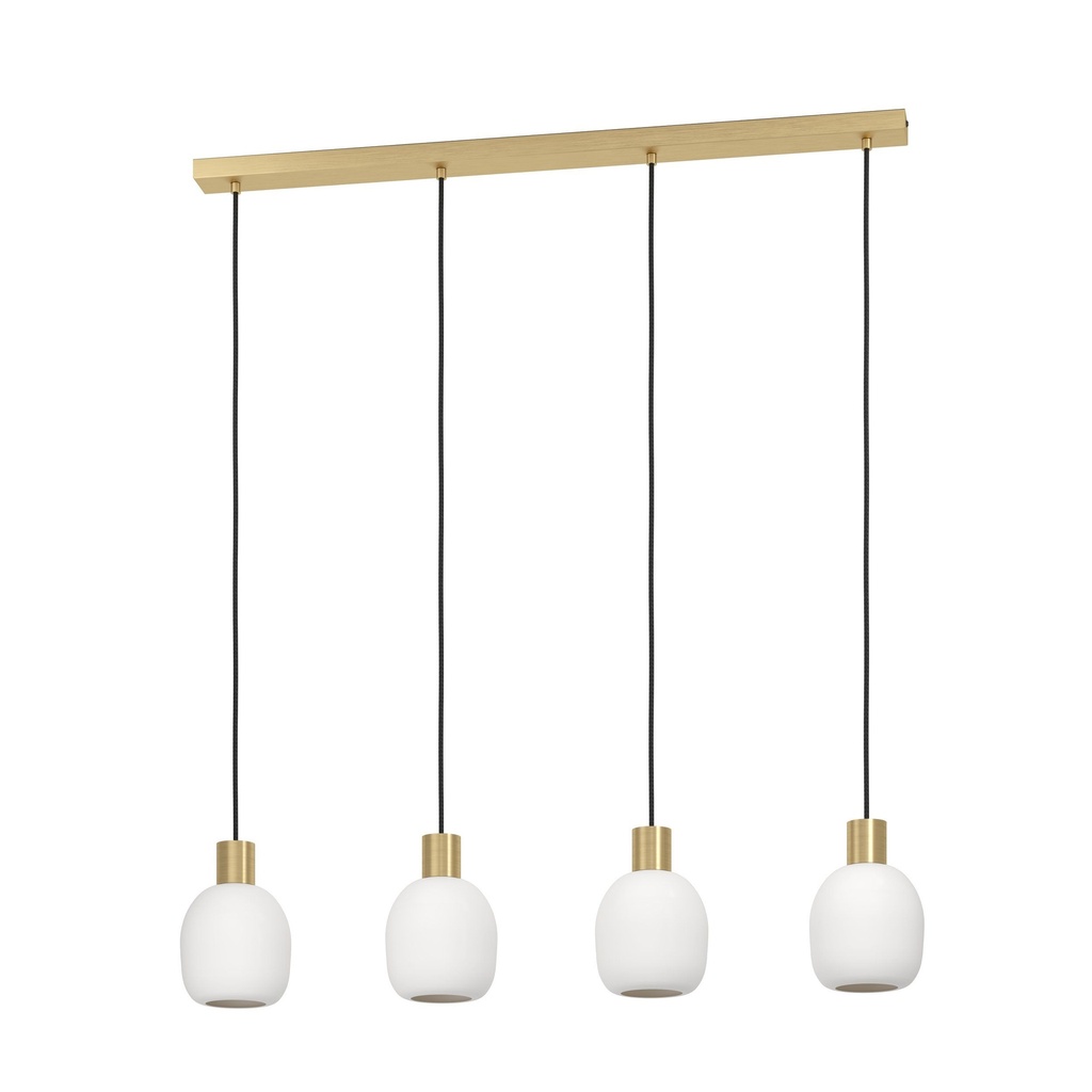 Luminaria decorativa colgante para 4 lamparas base E27