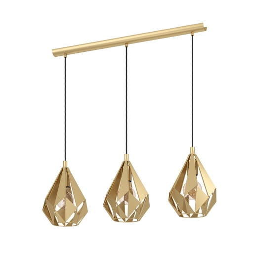 [43909] Luminaria decorativa colgante para 3 lamparas bases E27